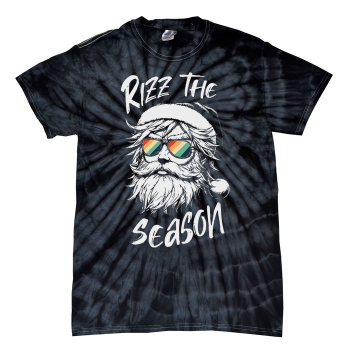 Rizz The Season Ns School Cool Christmas Santa Claus Tie-Dye T-Shirt