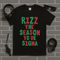 Rizz The Season Funny Gen Alpha Slang Christmas Teacher T-Shirt