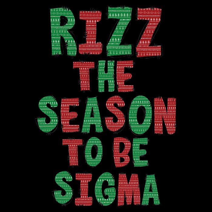 Rizz The Season Funny Gen Alpha Slang Christmas Teacher T-Shirt