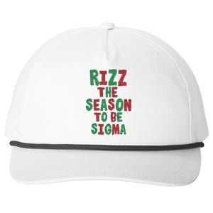 Rizz The Season Funny Gen Alpha Slang Christmas Teacher Snapback Five-Panel Rope Hat