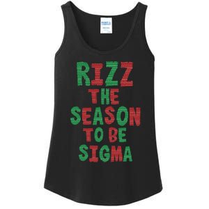 Rizz The Season Funny Gen Alpha Slang Christmas Teacher Ladies Essential Tank