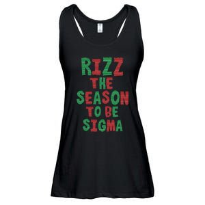 Rizz The Season Funny Gen Alpha Slang Christmas Teacher Ladies Essential Flowy Tank