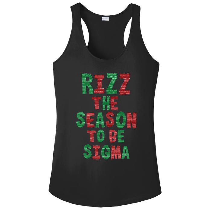 Rizz The Season Funny Gen Alpha Slang Christmas Teacher Ladies PosiCharge Competitor Racerback Tank