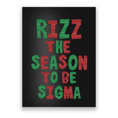 Rizz The Season Funny Gen Alpha Slang Christmas Teacher Poster