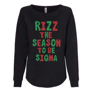 Rizz The Season Funny Gen Alpha Slang Christmas Teacher Womens California Wash Sweatshirt