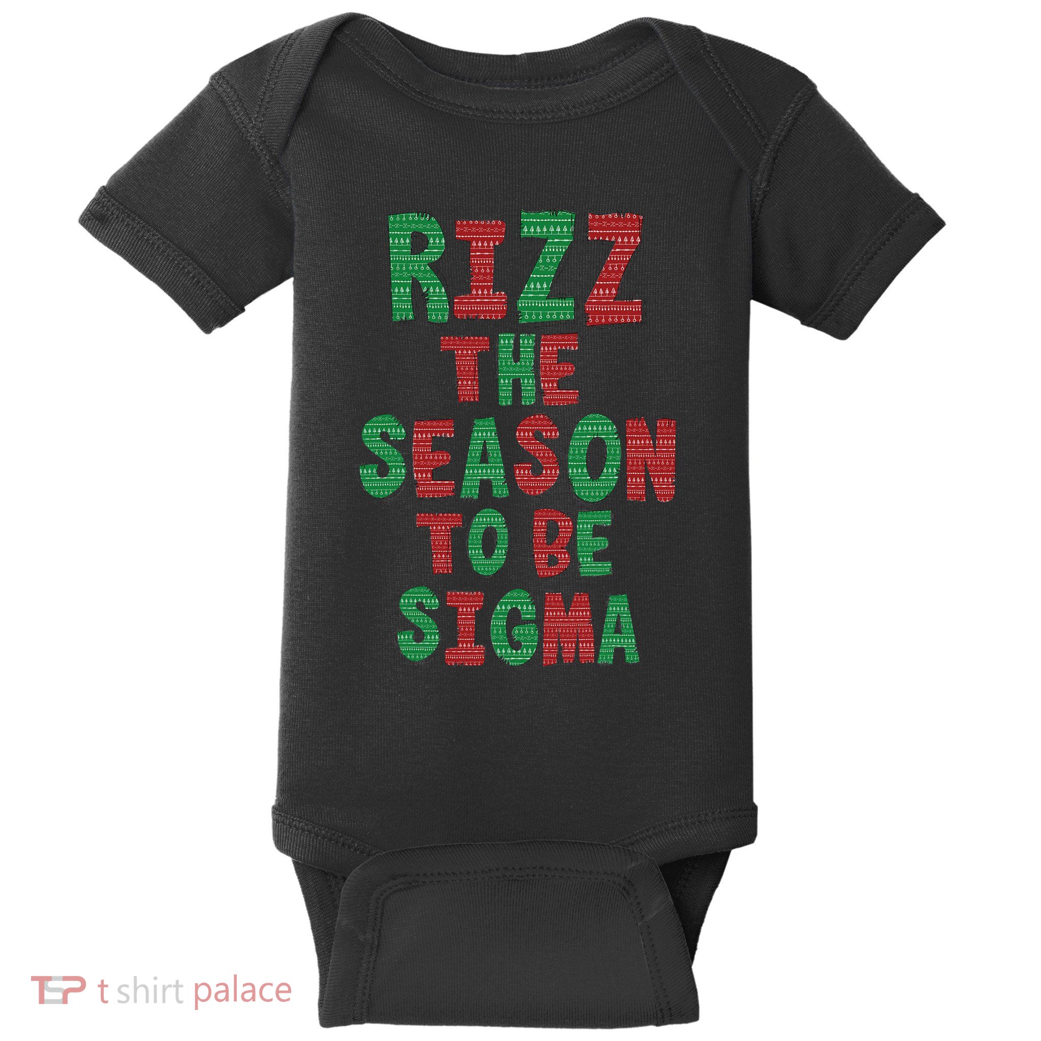 Rizz The Season Funny Gen Alpha Slang Christmas Teacher Baby Bodysuit