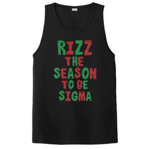 Rizz The Season Funny Gen Alpha Slang Christmas Teacher PosiCharge Competitor Tank