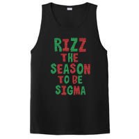 Rizz The Season Funny Gen Alpha Slang Christmas Teacher PosiCharge Competitor Tank