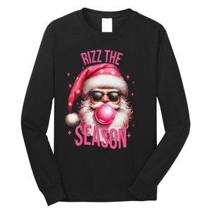 Rizz The Season Funny Christmas Santa Rizzler Long Sleeve Shirt