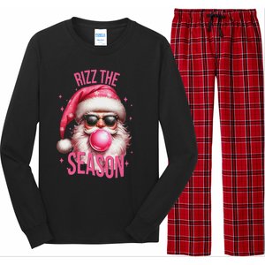 Rizz The Season Funny Christmas Santa Rizzler Long Sleeve Pajama Set