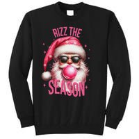 Rizz The Season Funny Christmas Santa Rizzler Tall Sweatshirt