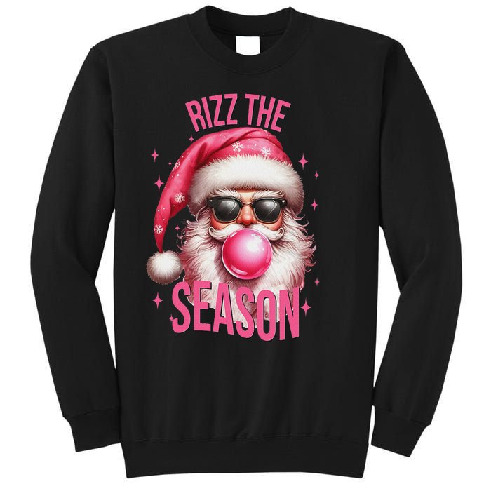 Rizz The Season Funny Christmas Santa Rizzler Tall Sweatshirt