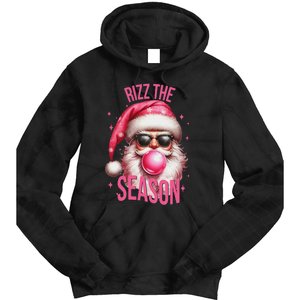 Rizz The Season Funny Christmas Santa Rizzler Tie Dye Hoodie