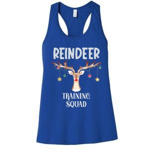 Reindeer Training Squad Funny Christmas Matching Family Gift Women's Racerback Tank