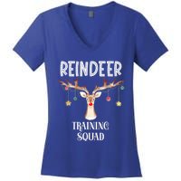 Reindeer Training Squad Funny Christmas Matching Family Gift Women's V-Neck T-Shirt