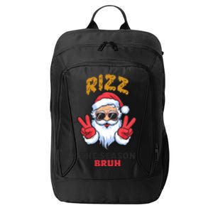 Rizz The Season Bruh Christmas Holiday Santa Claus Funny City Backpack