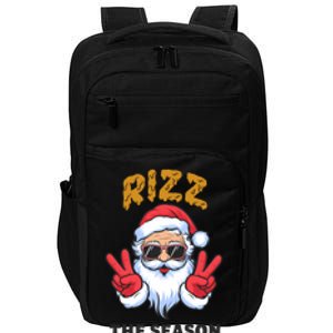 Rizz The Season Bruh Christmas Holiday Santa Claus Funny Impact Tech Backpack