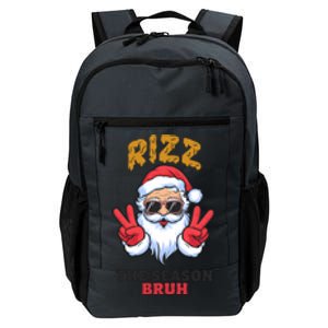 Rizz The Season Bruh Christmas Holiday Santa Claus Funny Daily Commute Backpack