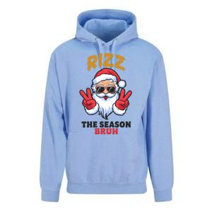 Rizz The Season Bruh Christmas Holiday Santa Claus Funny Unisex Surf Hoodie