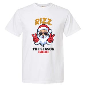 Rizz The Season Bruh Christmas Holiday Santa Claus Funny Garment-Dyed Heavyweight T-Shirt