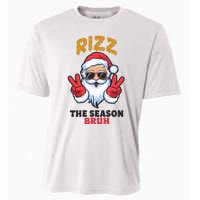 Rizz The Season Bruh Christmas Holiday Santa Claus Funny Cooling Performance Crew T-Shirt