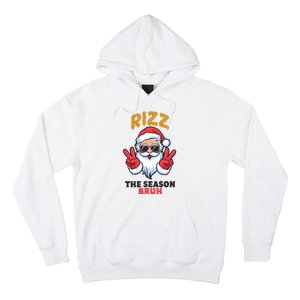 Rizz The Season Bruh Christmas Holiday Santa Claus Funny Hoodie