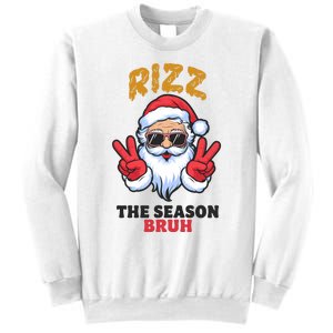 Rizz The Season Bruh Christmas Holiday Santa Claus Funny Sweatshirt