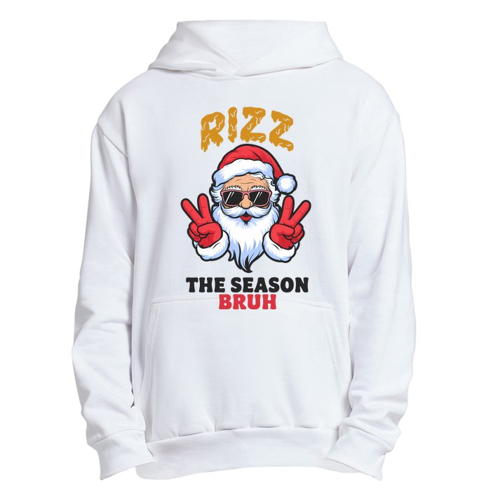 Rizz The Season Bruh Christmas Holiday Santa Claus Funny Urban Pullover Hoodie