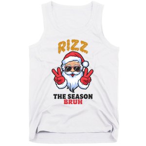 Rizz The Season Bruh Christmas Holiday Santa Claus Funny Tank Top