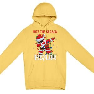 Rizz The Season Bruh Christmas Rizzmas Santa Claus Rizzler Premium Pullover Hoodie