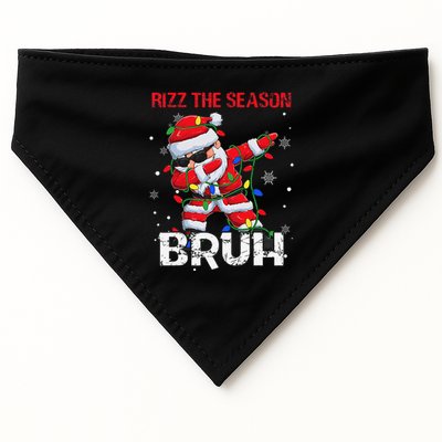 Rizz The Season Bruh Christmas Rizzmas Santa Claus Rizzler USA-Made Doggie Bandana
