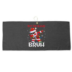 Rizz The Season Bruh Christmas Rizzmas Santa Claus Rizzler Large Microfiber Waffle Golf Towel