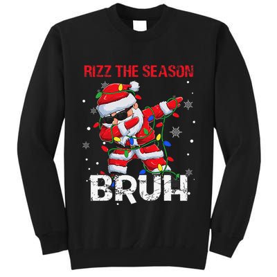 Rizz The Season Bruh Christmas Rizzmas Santa Claus Rizzler Tall Sweatshirt