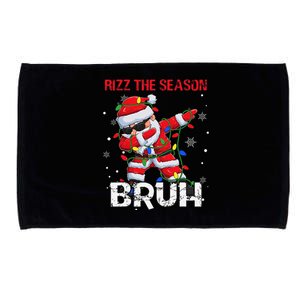 Rizz The Season Bruh Christmas Rizzmas Santa Claus Rizzler Microfiber Hand Towel