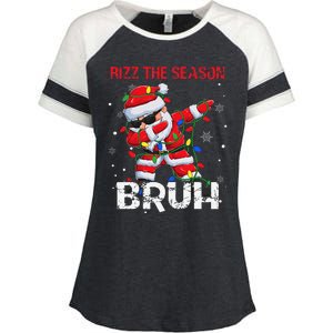 Rizz The Season Bruh Christmas Rizzmas Santa Claus Rizzler Enza Ladies Jersey Colorblock Tee