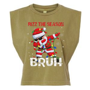 Rizz The Season Bruh Christmas Rizzmas Santa Claus Rizzler Garment-Dyed Women's Muscle Tee