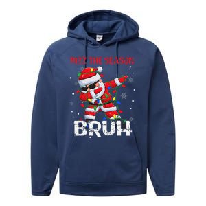 Rizz The Season Bruh Christmas Rizzmas Santa Claus Rizzler Performance Fleece Hoodie