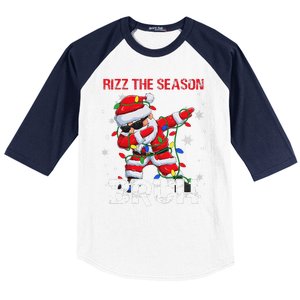 Rizz The Season Bruh Christmas Rizzmas Santa Claus Rizzler Baseball Sleeve Shirt