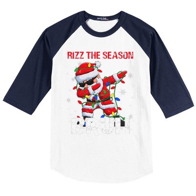 Rizz The Season Bruh Christmas Rizzmas Santa Claus Rizzler Baseball Sleeve Shirt