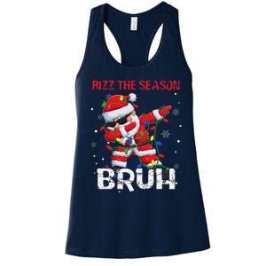 Rizz The Season Bruh Christmas Rizzmas Santa Claus Rizzler Women's Racerback Tank