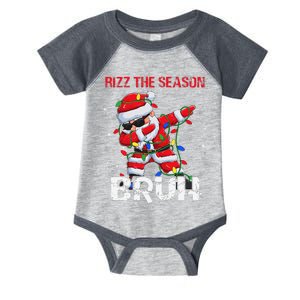 Rizz The Season Bruh Christmas Rizzmas Santa Claus Rizzler Infant Baby Jersey Bodysuit