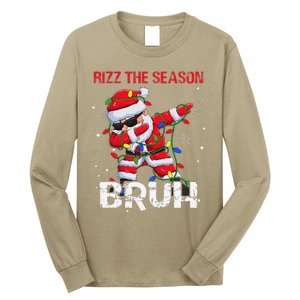 Rizz The Season Bruh Christmas Rizzmas Santa Claus Rizzler Long Sleeve Shirt