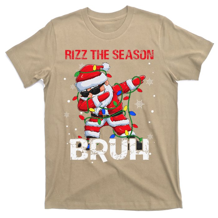 Rizz The Season Bruh Christmas Rizzmas Santa Claus Rizzler T-Shirt