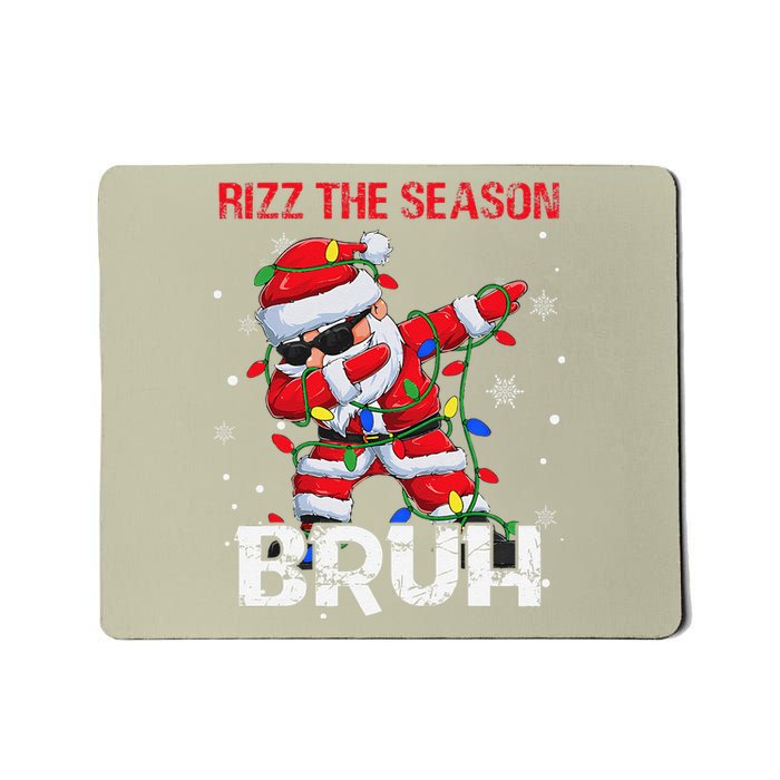 Rizz The Season Bruh Christmas Rizzmas Santa Claus Rizzler Mousepad