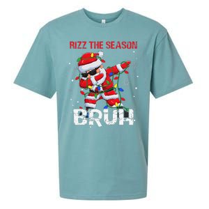 Rizz The Season Bruh Christmas Rizzmas Santa Claus Rizzler Sueded Cloud Jersey T-Shirt