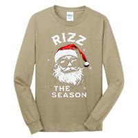 Rizz The Season Santa Claus Rizzmas Funny Christmas Tall Long Sleeve T-Shirt