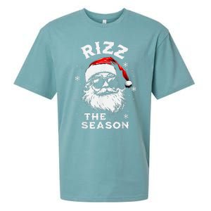 Rizz The Season Santa Claus Rizzmas Funny Christmas Sueded Cloud Jersey T-Shirt