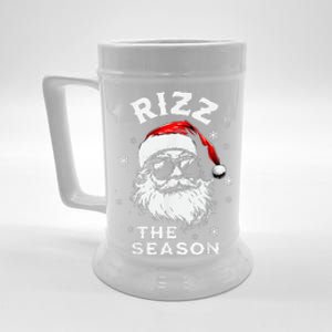 Rizz The Season Santa Claus Rizzmas Funny Christmas Beer Stein