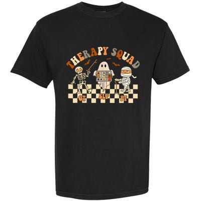 Retro Therapy Squad Slp Ot Pt Team Halloween Speech Physical Garment-Dyed Heavyweight T-Shirt