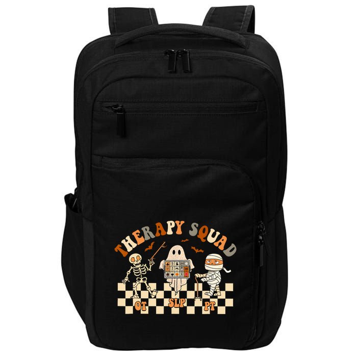Retro Therapy Squad Slp Ot Pt Team Halloween Speech Physical Impact Tech Backpack